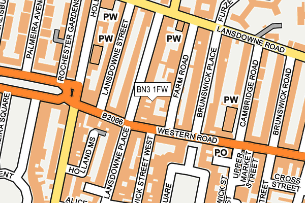 BN3 1FW map - OS OpenMap – Local (Ordnance Survey)