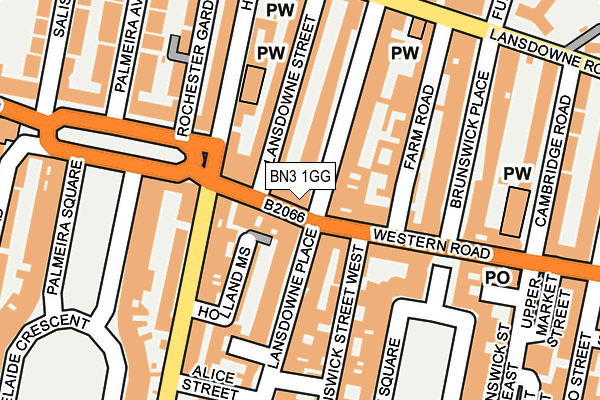 BN3 1GG map - OS OpenMap – Local (Ordnance Survey)