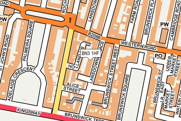 BN3 1HF map - OS OpenMap – Local (Ordnance Survey)