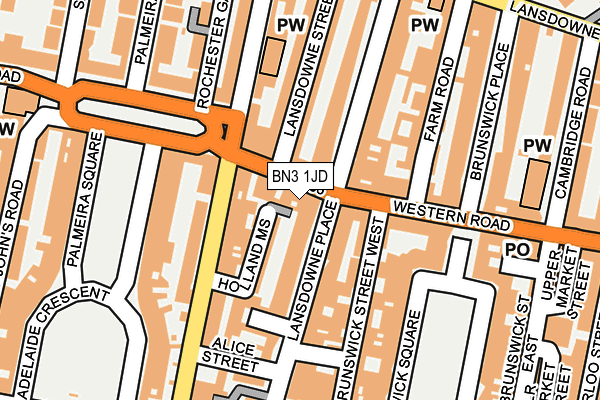 BN3 1JD map - OS OpenMap – Local (Ordnance Survey)