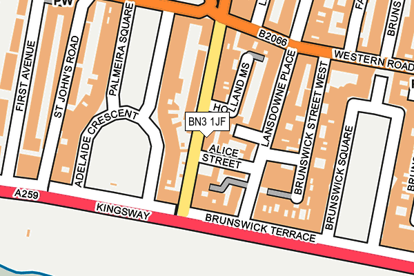 BN3 1JF map - OS OpenMap – Local (Ordnance Survey)