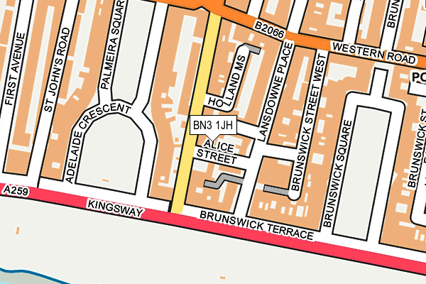 BN3 1JH map - OS OpenMap – Local (Ordnance Survey)