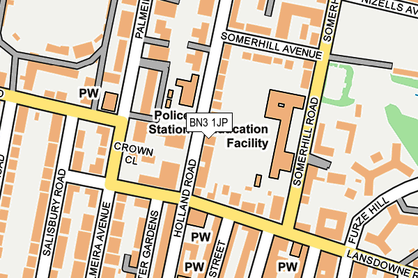 BN3 1JP map - OS OpenMap – Local (Ordnance Survey)
