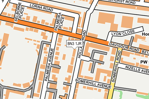 BN3 1JR map - OS OpenMap – Local (Ordnance Survey)