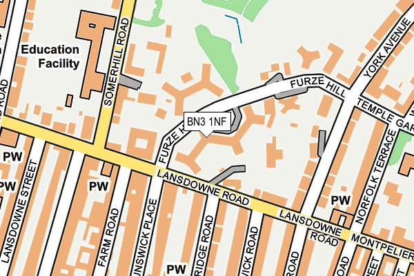 BN3 1NF map - OS OpenMap – Local (Ordnance Survey)