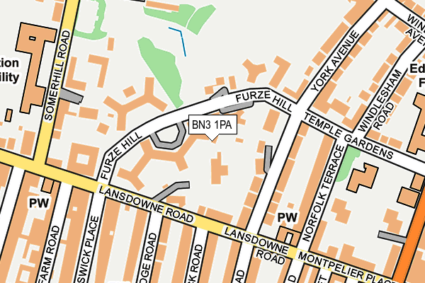 BN3 1PA map - OS OpenMap – Local (Ordnance Survey)