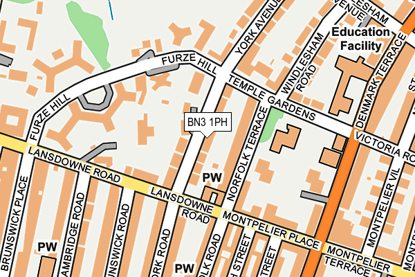 BN3 1PH map - OS OpenMap – Local (Ordnance Survey)