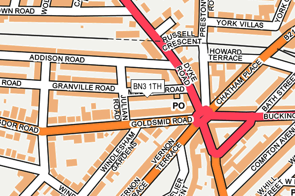 BN3 1TH map - OS OpenMap – Local (Ordnance Survey)