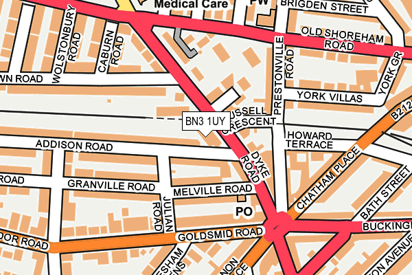 BN3 1UY map - OS OpenMap – Local (Ordnance Survey)