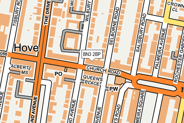 BN3 2BP map - OS OpenMap – Local (Ordnance Survey)
