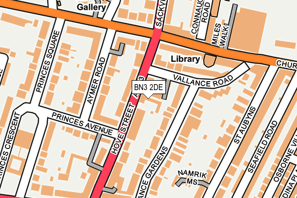 BN3 2DE map - OS OpenMap – Local (Ordnance Survey)