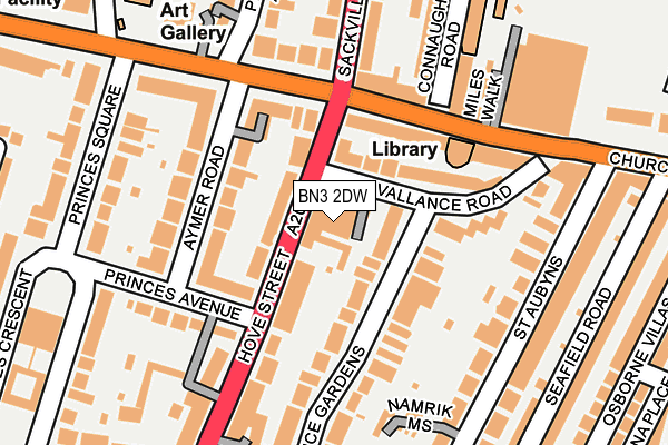 BN3 2DW map - OS OpenMap – Local (Ordnance Survey)