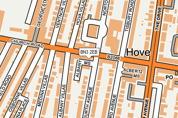 Map of 10 EVELYN TERRACE BRIGHTON LIMITED at local scale