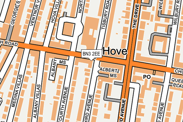 BN3 2EE map - OS OpenMap – Local (Ordnance Survey)