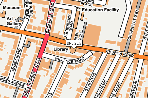 BN3 2EG map - OS OpenMap – Local (Ordnance Survey)