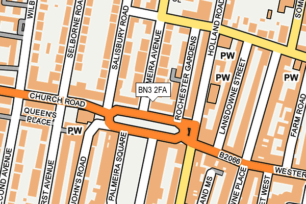 BN3 2FA map - OS OpenMap – Local (Ordnance Survey)