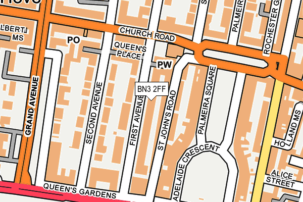 BN3 2FF map - OS OpenMap – Local (Ordnance Survey)
