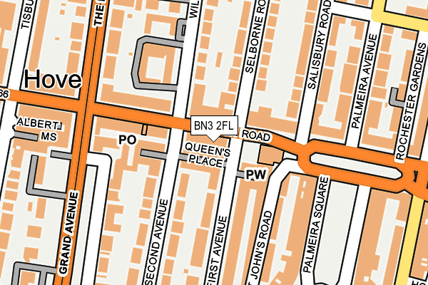 BN3 2FL map - OS OpenMap – Local (Ordnance Survey)