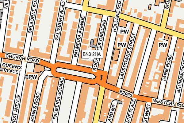 BN3 2HA map - OS OpenMap – Local (Ordnance Survey)