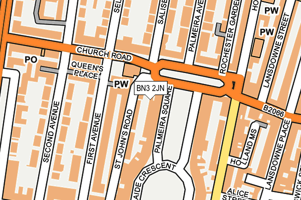 BN3 2JN map - OS OpenMap – Local (Ordnance Survey)