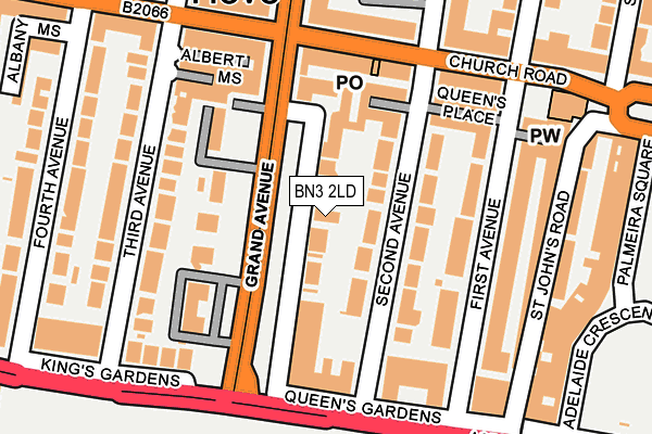 BN3 2LD map - OS OpenMap – Local (Ordnance Survey)