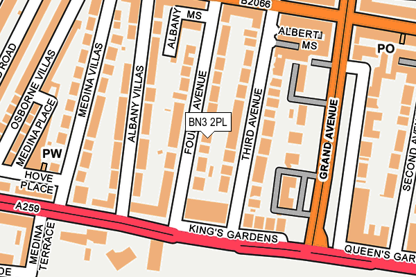 Map of 13 FOURTH AVENUE HOVE LIMITED at local scale