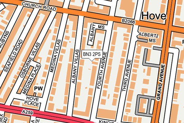 BN3 2PS map - OS OpenMap – Local (Ordnance Survey)