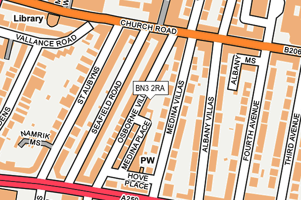 Map of 20 ST MICHAEL'S PLACE (BRIGHTON) LIMITED at local scale