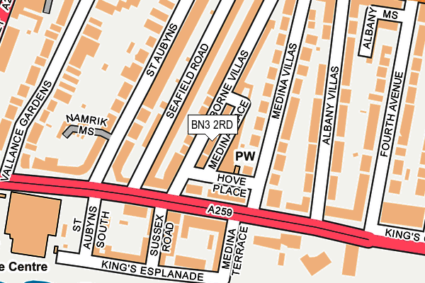 BN3 2RD map - OS OpenMap – Local (Ordnance Survey)