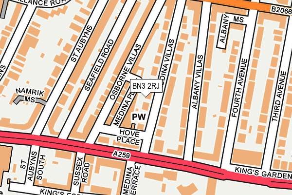 BN3 2RJ map - OS OpenMap – Local (Ordnance Survey)