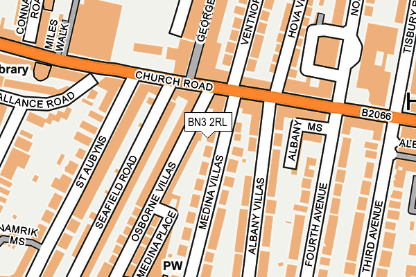 BN3 2RL map - OS OpenMap – Local (Ordnance Survey)