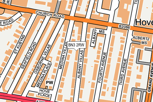 BN3 2RW map - OS OpenMap – Local (Ordnance Survey)