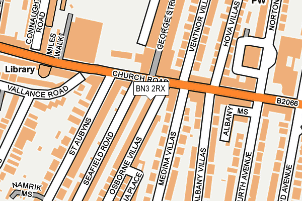 BN3 2RX map - OS OpenMap – Local (Ordnance Survey)