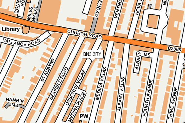 BN3 2RY map - OS OpenMap – Local (Ordnance Survey)