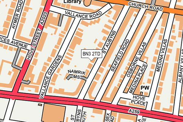 BN3 2TD map - OS OpenMap – Local (Ordnance Survey)
