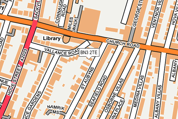 BN3 2TE map - OS OpenMap – Local (Ordnance Survey)