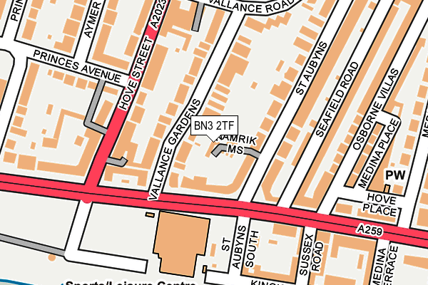 BN3 2TF map - OS OpenMap – Local (Ordnance Survey)