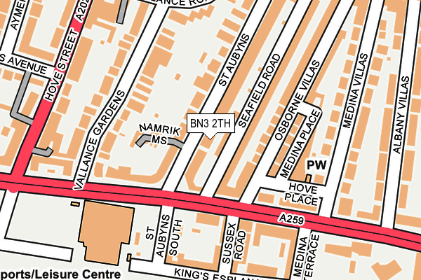 BN3 2TH map - OS OpenMap – Local (Ordnance Survey)