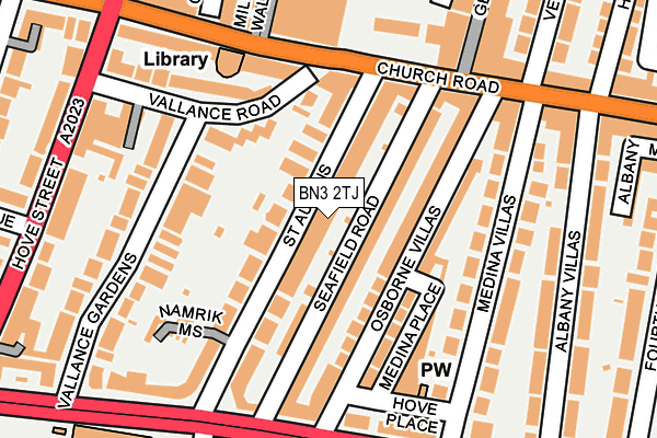 BN3 2TJ map - OS OpenMap – Local (Ordnance Survey)