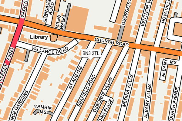 BN3 2TL map - OS OpenMap – Local (Ordnance Survey)