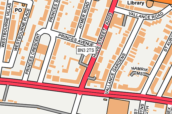 BN3 2TS map - OS OpenMap – Local (Ordnance Survey)