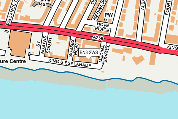 BN3 2WS map - OS OpenMap – Local (Ordnance Survey)