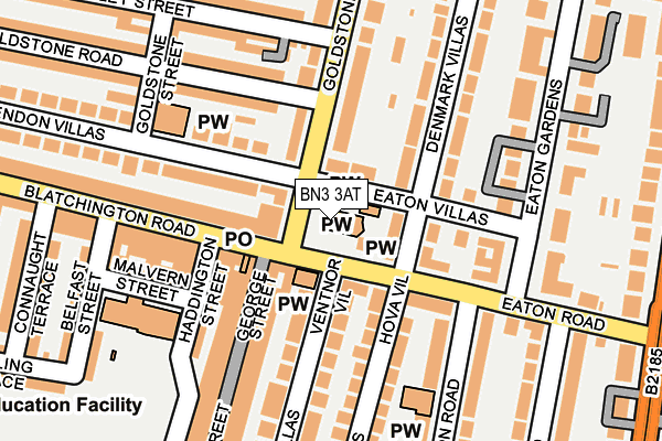 BN3 3AT map - OS OpenMap – Local (Ordnance Survey)