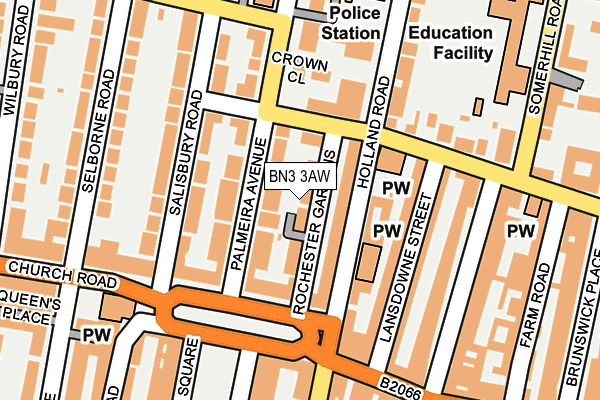 Map of 14 PALMEIRA AVENUE (HOVE) LIMITED at local scale