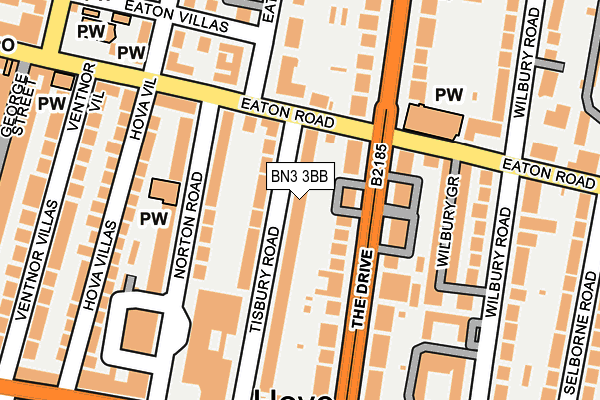BN3 3BB map - OS OpenMap – Local (Ordnance Survey)