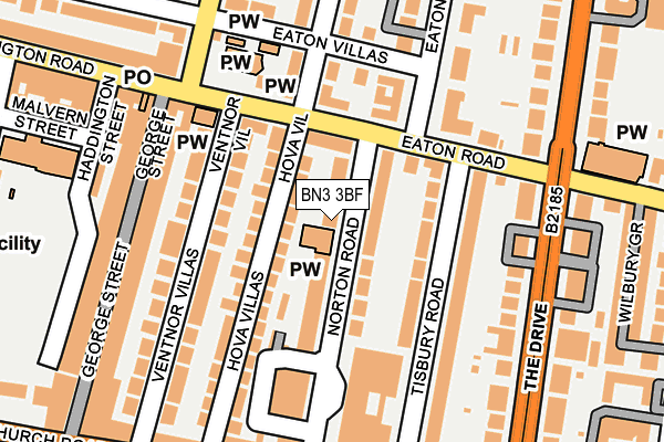 BN3 3BF map - OS OpenMap – Local (Ordnance Survey)