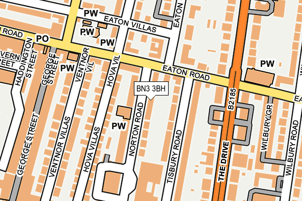 BN3 3BH map - OS OpenMap – Local (Ordnance Survey)