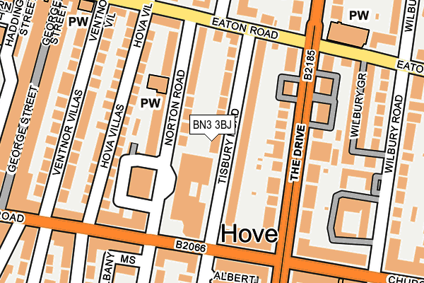 BN3 3BJ map - OS OpenMap – Local (Ordnance Survey)