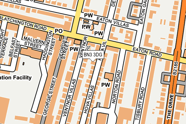 BN3 3DG map - OS OpenMap – Local (Ordnance Survey)