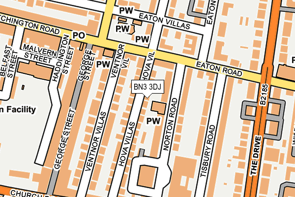 BN3 3DJ map - OS OpenMap – Local (Ordnance Survey)